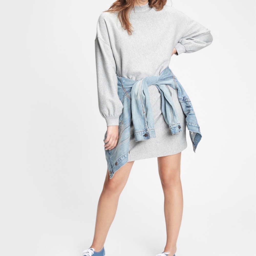 NWT Gap Lurex Crewneck Sweatshirt Dress